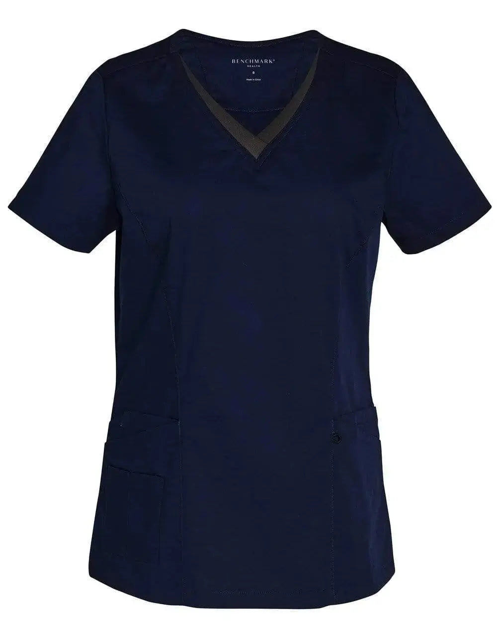 Winning Spirit Ladies V-neck Contrast Trim Scrubs Top M7660 - Simply Scrubs Australia